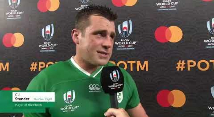 CJ Stander wins Mastercard Player of the Match against Scotland