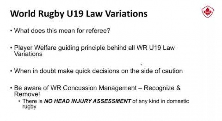 Module 2: Refereeing Age Grade Rugby
