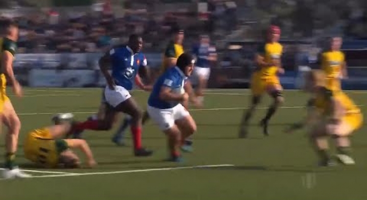 Brilliant try from France front row Theo Lachaud
